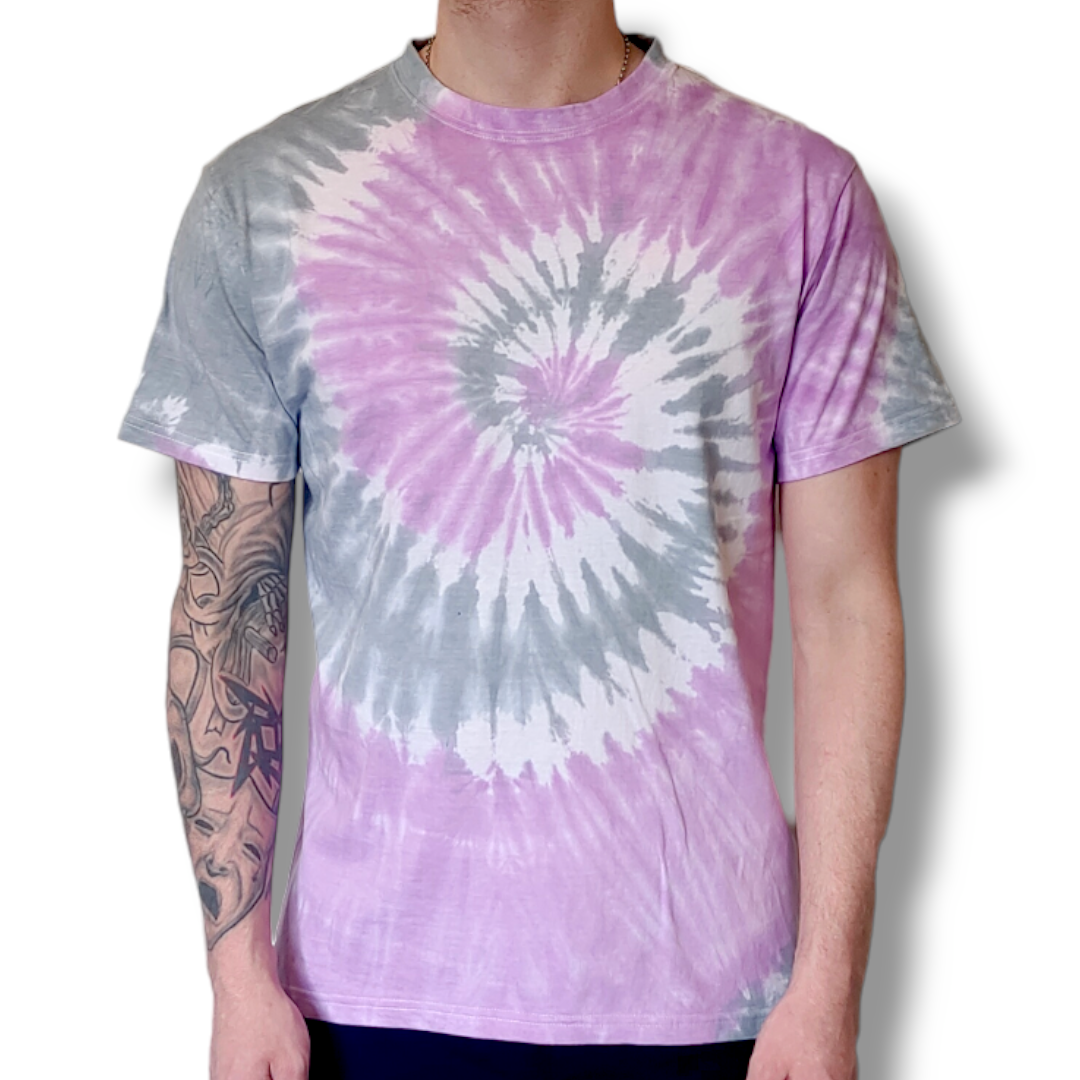 Adult Light Purple Grey Unisex Short Sleeve