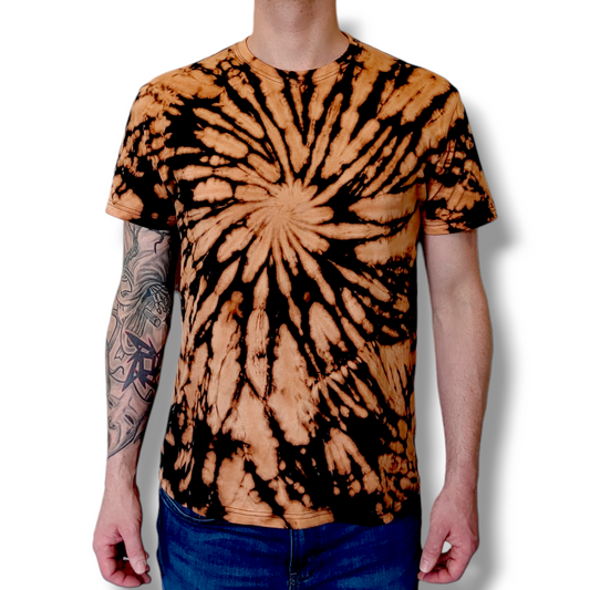 Adult Black Sand Spiral Unisex Short Sleeve