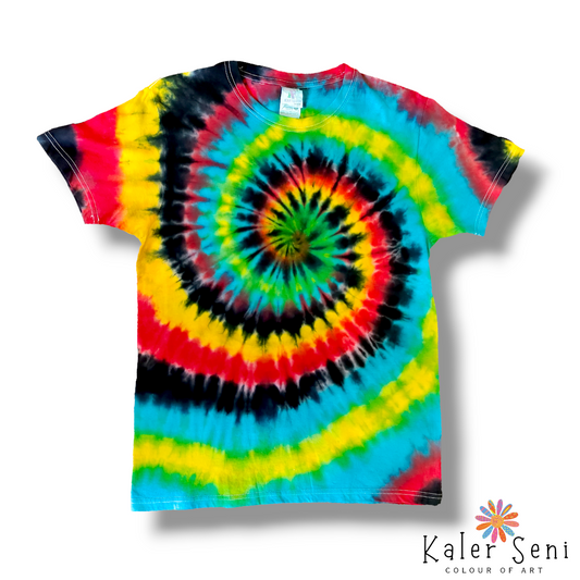 Kids Rainbow 02 Spiral Unisex Short Sleeve