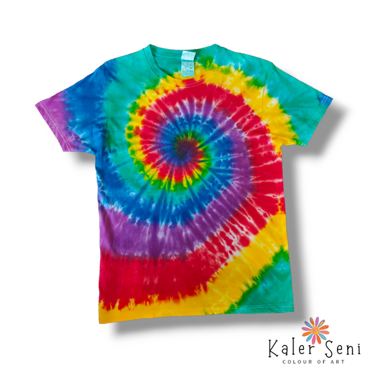 Kids Rainbow 01 Spiral Unisex Short Sleeve