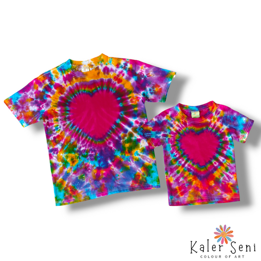 Kids Heartful Shape Unisex Short Sleeve