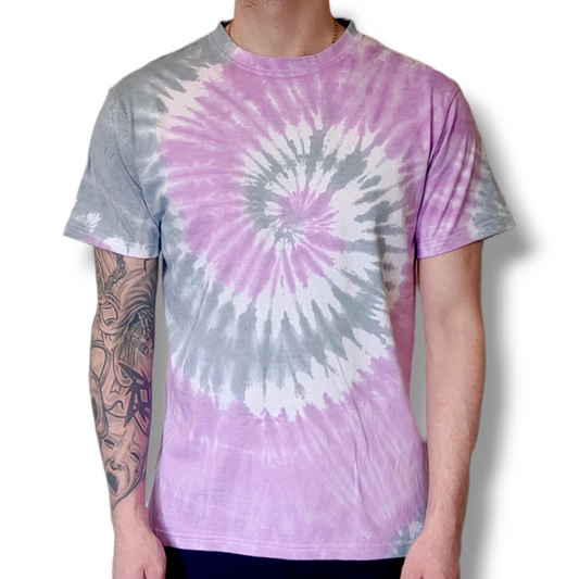 Adult Light Purple Grey Unisex Short Sleeve