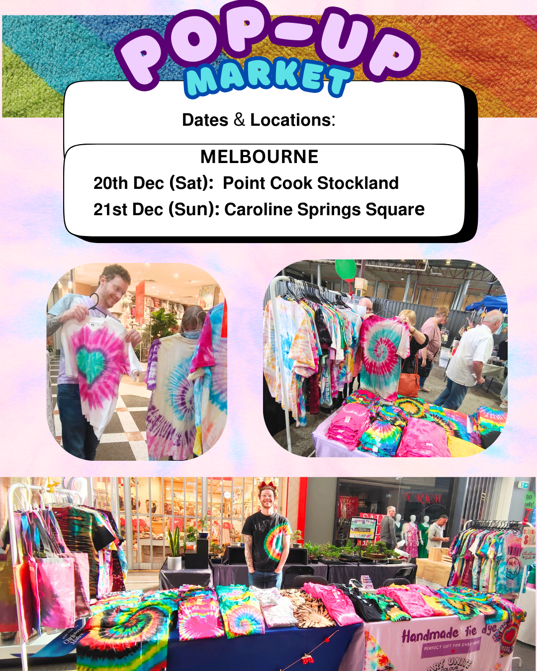 Visit our Pop-Up Market !𝗗𝗮𝘁𝗲𝘀 & 𝗟𝗼𝗰𝗮𝘁𝗶𝗼𝗻𝘀: 𝟮𝟬𝘁𝗵 𝗗𝗲𝗰 (𝗦𝗮𝘁𝘂𝗿𝗱𝗮𝘆): 𝗣𝗼𝗶𝗻𝘁 𝗖𝗼𝗼𝗸 𝗦𝘁𝗼𝗰𝗸𝗹𝗮𝗻𝗱 𝟮𝟭𝘀𝘁 𝗗𝗲𝗰 (𝗦𝘂𝗻𝗱𝗮𝘆): 𝗖𝗮𝗿𝗼𝗹𝗶𝗻𝗲 𝗦𝗽𝗿𝗶𝗻𝗴𝘀 𝗦𝗾𝘂𝗮𝗿𝗲