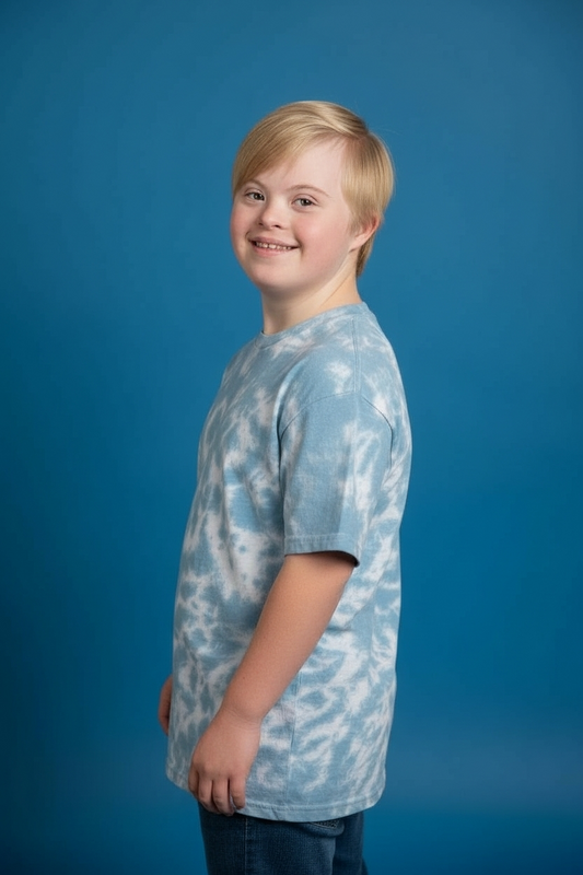 (Cloudy Blue) Cloudscape Cotton Collection KIDS Unisex Short Sleeve