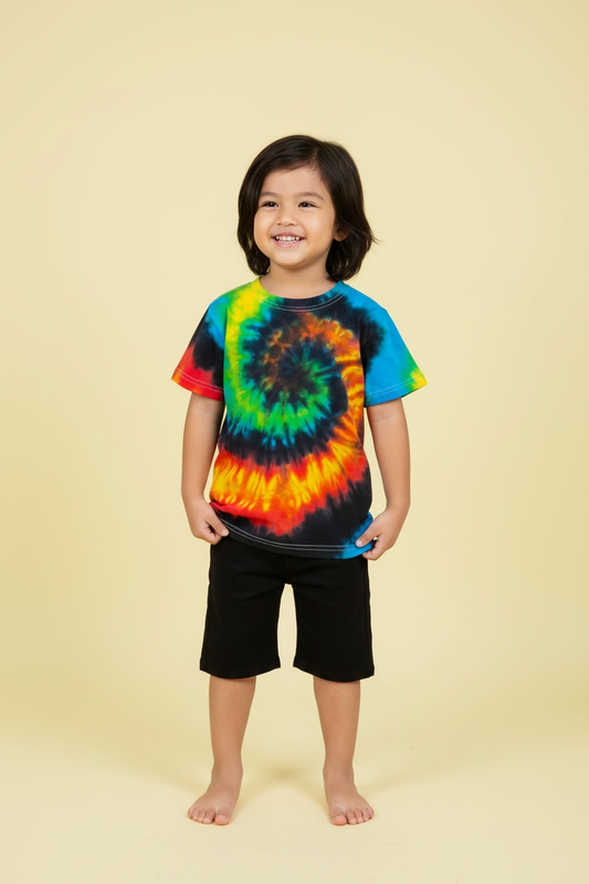 Kids Rainbow 02 Spiral Unisex Short Sleeve