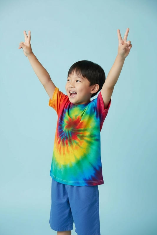 Kids Rainbow 01 Spiral Unisex Short Sleeve