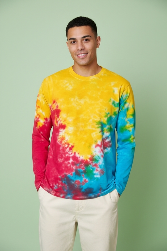 Adult Rainbow Crumple Unisex Long Sleeve
