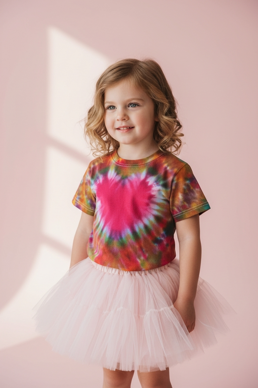 Kids Heartful Shape Unisex Short Sleeve