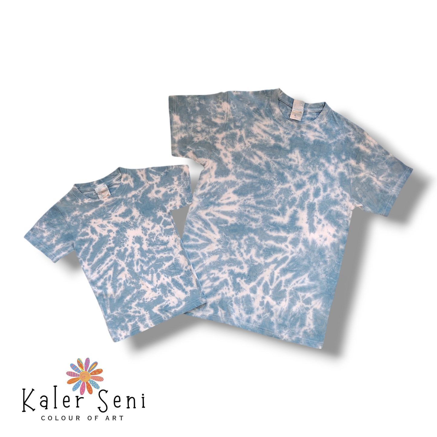 (Cloudy Blue) Cloudscape Cotton Collection KIDS Unisex Short Sleeve